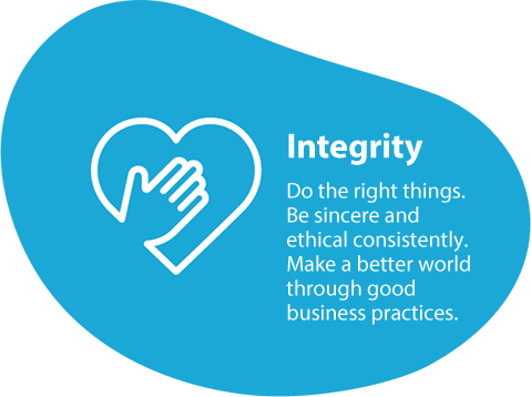 Integrity Do the right things. Be sincere and ethical consistently Make a better world through good business practices.  close content