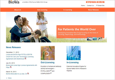 BioWa Website Home Pagee