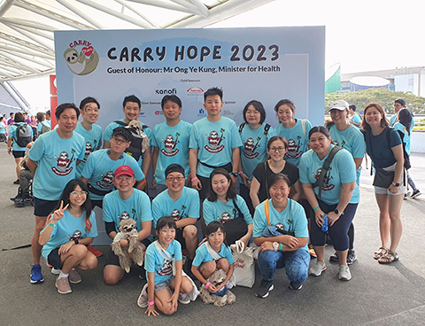 Photo of participating in the “Carry Hope” Run 2023.